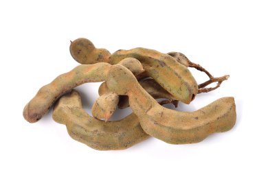 Tamarind beyaz arkaplanda izole edildi