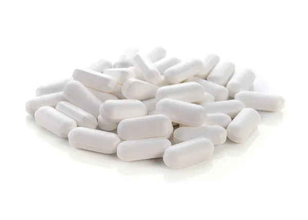 Medische Pil Tablet Geïsoleerd Wit — Stockfoto