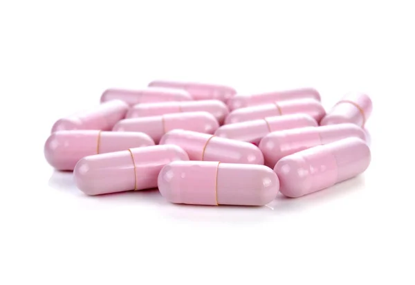 Pillen Capsules Geïsoleerd Witte Achtergrond — Stockfoto