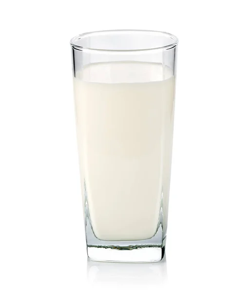 Glas Milch Isoliert Auf Weißem Hintergrund — Stockfoto