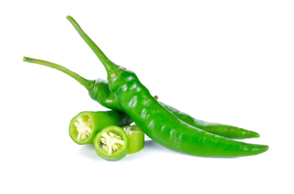 Pimenta Quente Verde Branco — Fotografia de Stock