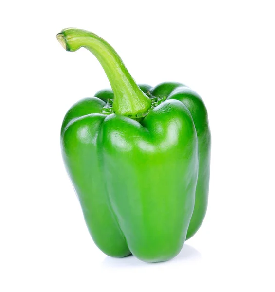 Green Pepper White Background — Stock Photo, Image