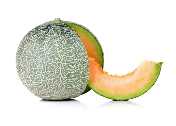 Isolat Melon Sur Fond Blanc — Photo