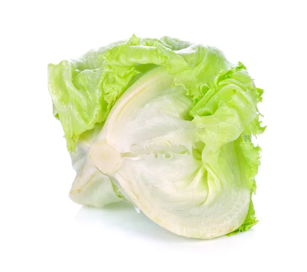 Green Lettuce White Background — Stock Photo, Image