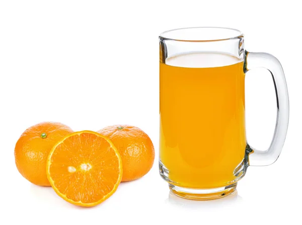 Jugo Naranja Naranjas Sobre Fondo Blanco —  Fotos de Stock