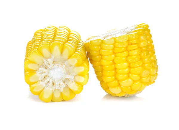 白色背景甜全玉米 — 图库照片