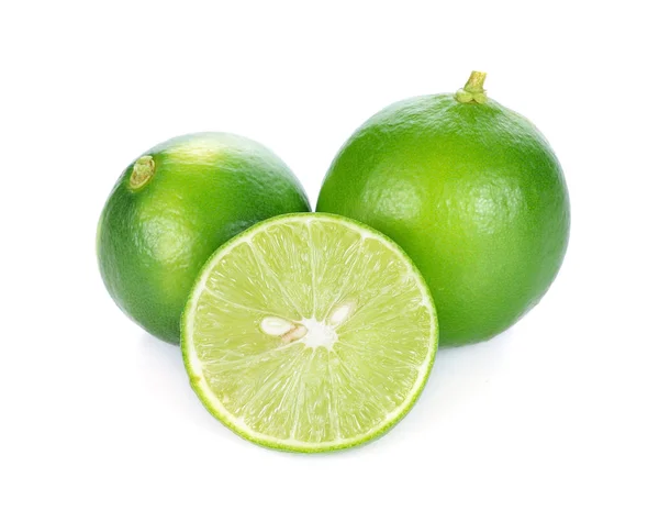 Lime Fruit Isolated White Background — Stock Photo, Image