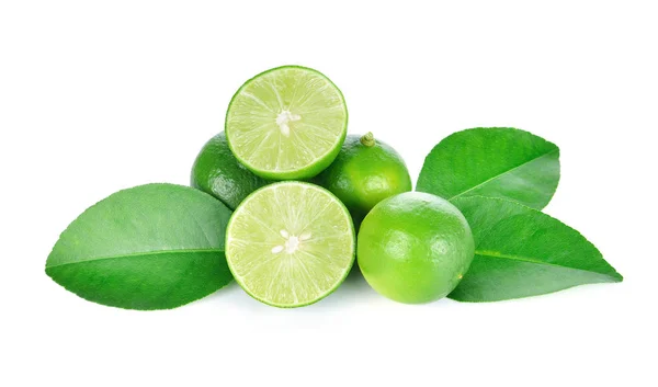 Lime Fruit Isolated White Background — Stock Photo, Image