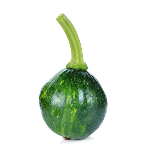 Groene Pompoen Geïsoleerd Wit — Stockfoto