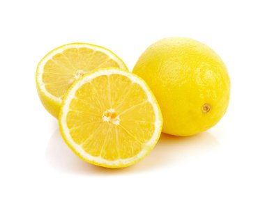 Limon beyazda izole