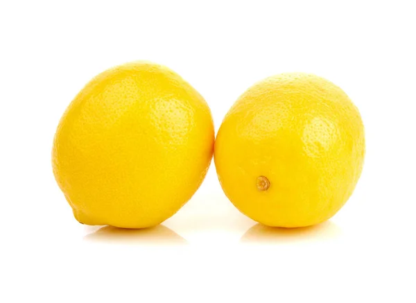 Спелые Лимоны Изолированы Белом Фоне — стоковое фото