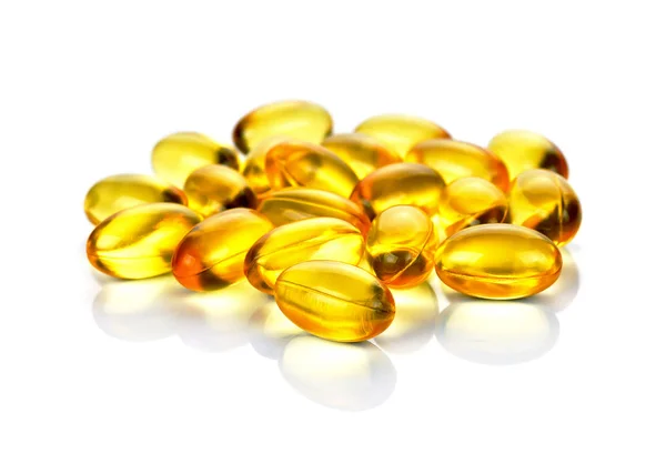 Fish Oil White Background — Stock Photo, Image