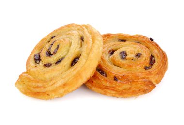 Beyaz izole Danimarka kuru üzüm