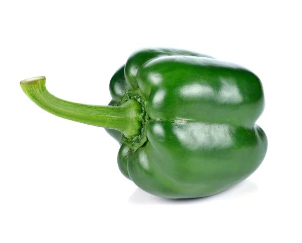 Green Bell Pepper Isolated White — Stock Photo, Image
