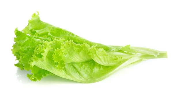 在一张白纸被隔绝的新鲜绿色生菜 — 图库照片