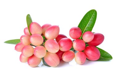 Karanda meyve beyaz arka plan üzerinde