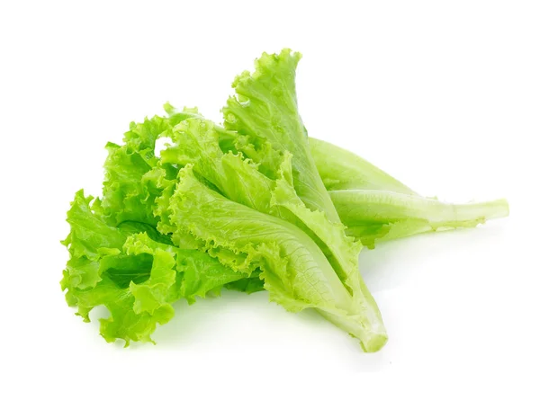 Fresh Green Lettuce Isolated White — Stock Photo, Image