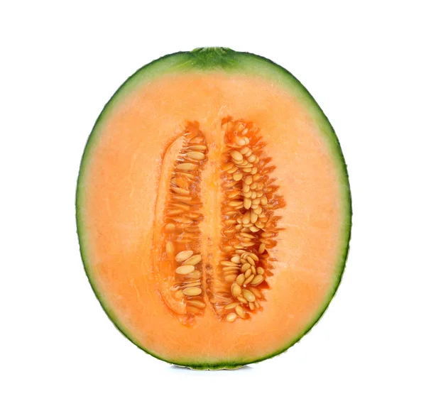 Cantaloupe Melon Isolated White Background — Stock Photo, Image