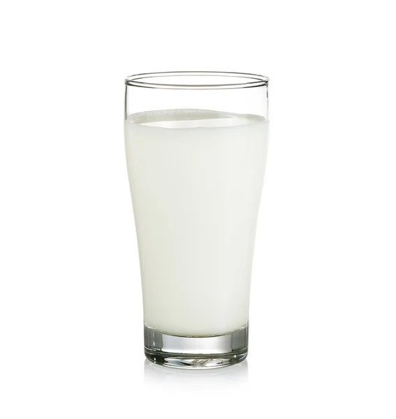 Glas Milch Isoliert Auf Weiß — Stockfoto