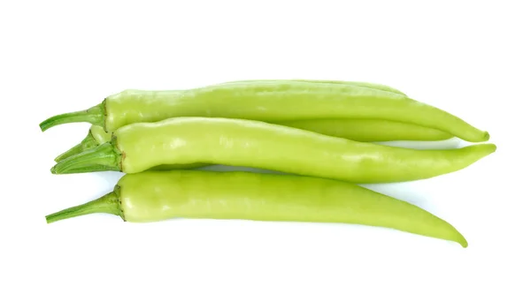 Pimientos Verdes Aislados Blanco — Foto de Stock