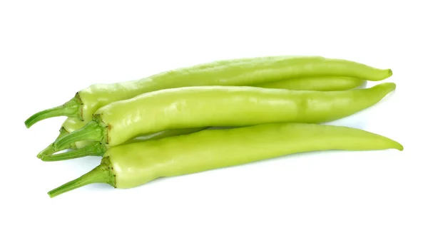 Pimientos Verdes Aislados Blanco — Foto de Stock