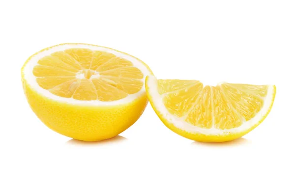 Lemon Diisolasi Latar Belakang Putih — Stok Foto