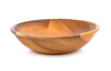 Tahta kase beyazda izole edilmiş.