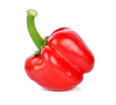 kırmızı biber beyaz arkaplanda izole edildi
