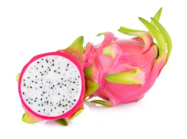 Beyaz arkaplanda Ejder Meyvesi izole