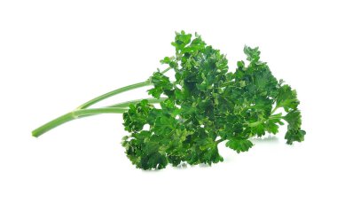 Maydanoz beyaz bir arkaplanda izole