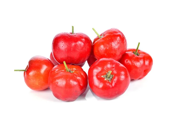 Acerola Frucht Isoliert Auf Weiß — Stockfoto