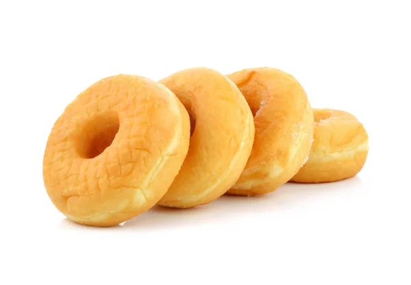 Donut Açucarado Isolado Fundo Branco — Fotografia de Stock