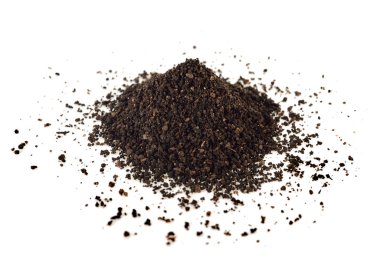 Toprak beyaz arkaplanda izole edildi