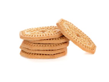 Beyaz arkaplanda izole edilmiş çerezler