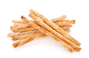 lezzetli simit yığını üzerinde izole beyaz arka plan sopa