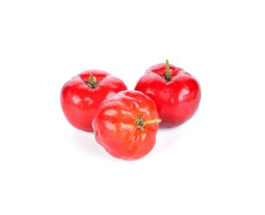 acerola meyve üzerinde beyaz izole.