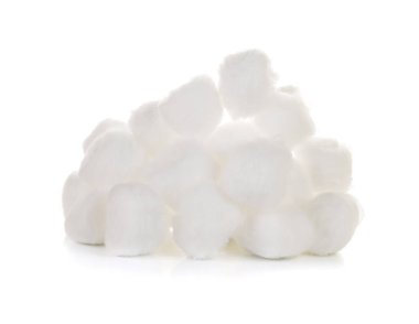 Pamuk yün izole beyaz arka plan üzerinde