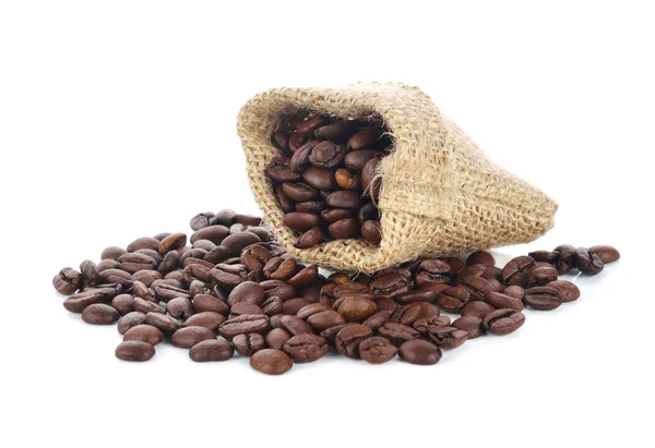 Kávébab Izolált Fehér Alapon — Stock Fotó