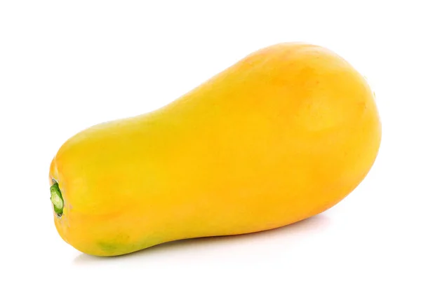 Beyaz Bir Adam Taze Papaya Meyve — Stok fotoğraf