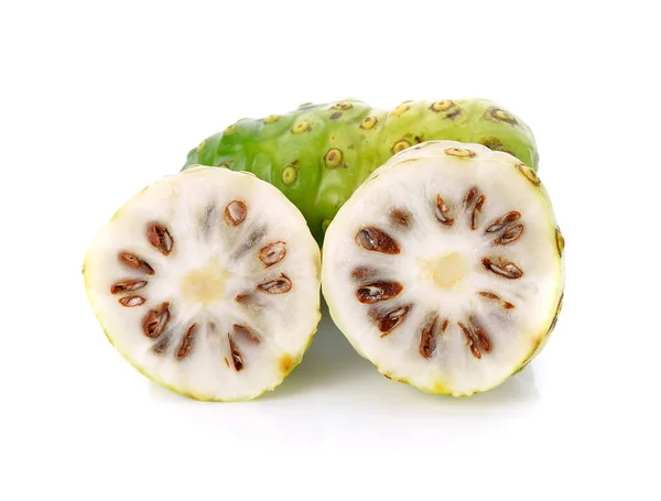 Fruta Noni Sobre Fondo Blanco — Foto de Stock