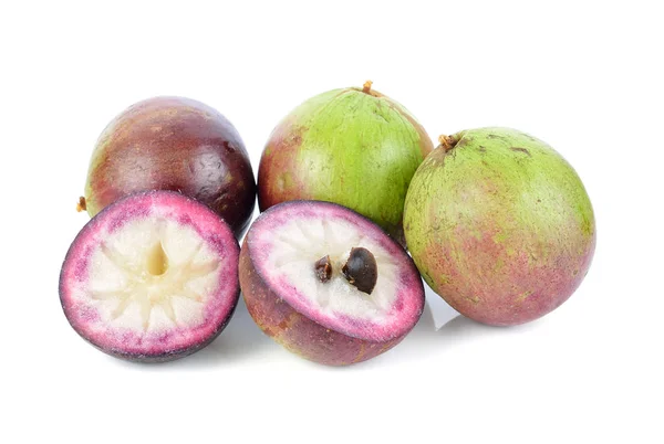 Star Apple Chrysophyllum Cainito Thai Utara Buah Terisolasi — Stok Foto