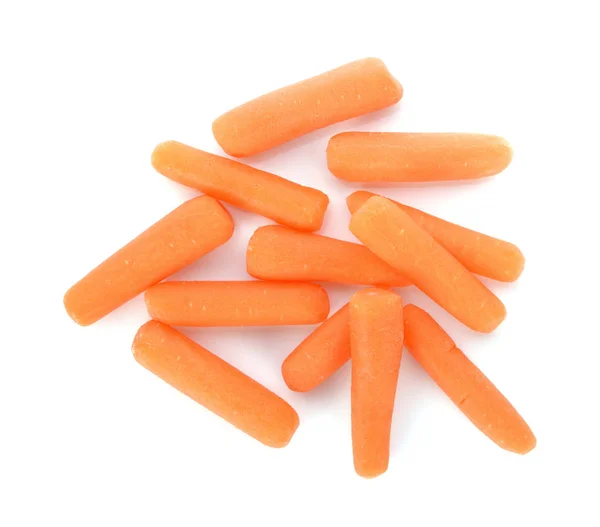 Baby Karotten Isoliert Auf Weißem Hintergrund — Stockfoto