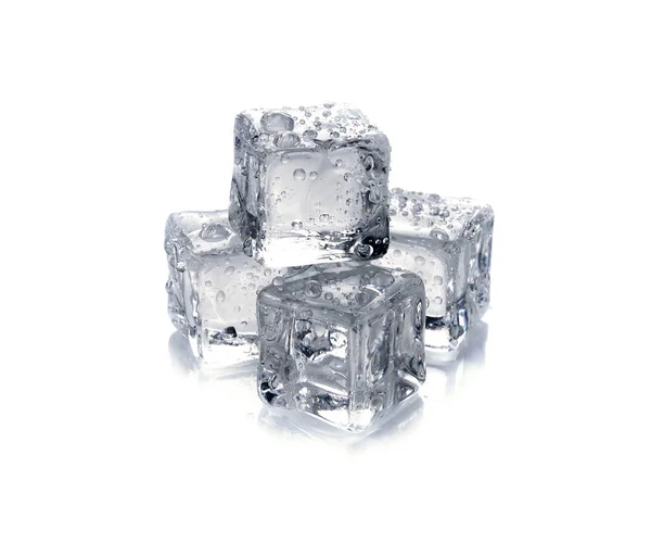Ice Cubes Isolated White Background — Stock Photo, Image