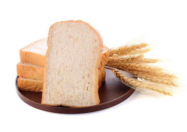 Chleb Pszenny Ziarna Uszy Białym Tle — Zdjęcie stockowe