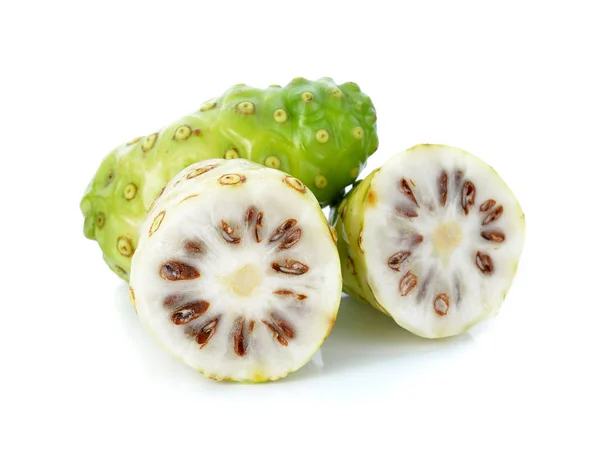 Fruta Noni Sobre Fondo Blanco — Foto de Stock