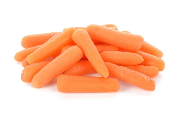 Baby Carrots Isolated White Background — Stock Photo, Image