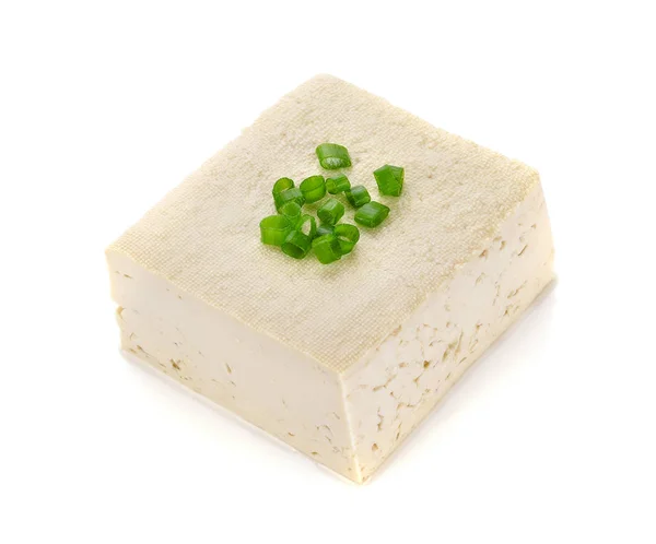 Queso Tofu Sobre Fondo Blanco — Foto de Stock
