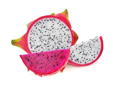 Beyaz arkaplanda Ejder Meyvesi izole