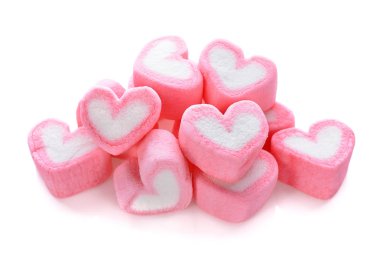 Marshmallow izole üzerinde beyaz arka plan şeker