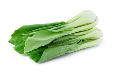 Bok choy sebzesi beyaz arkaplanda izole.